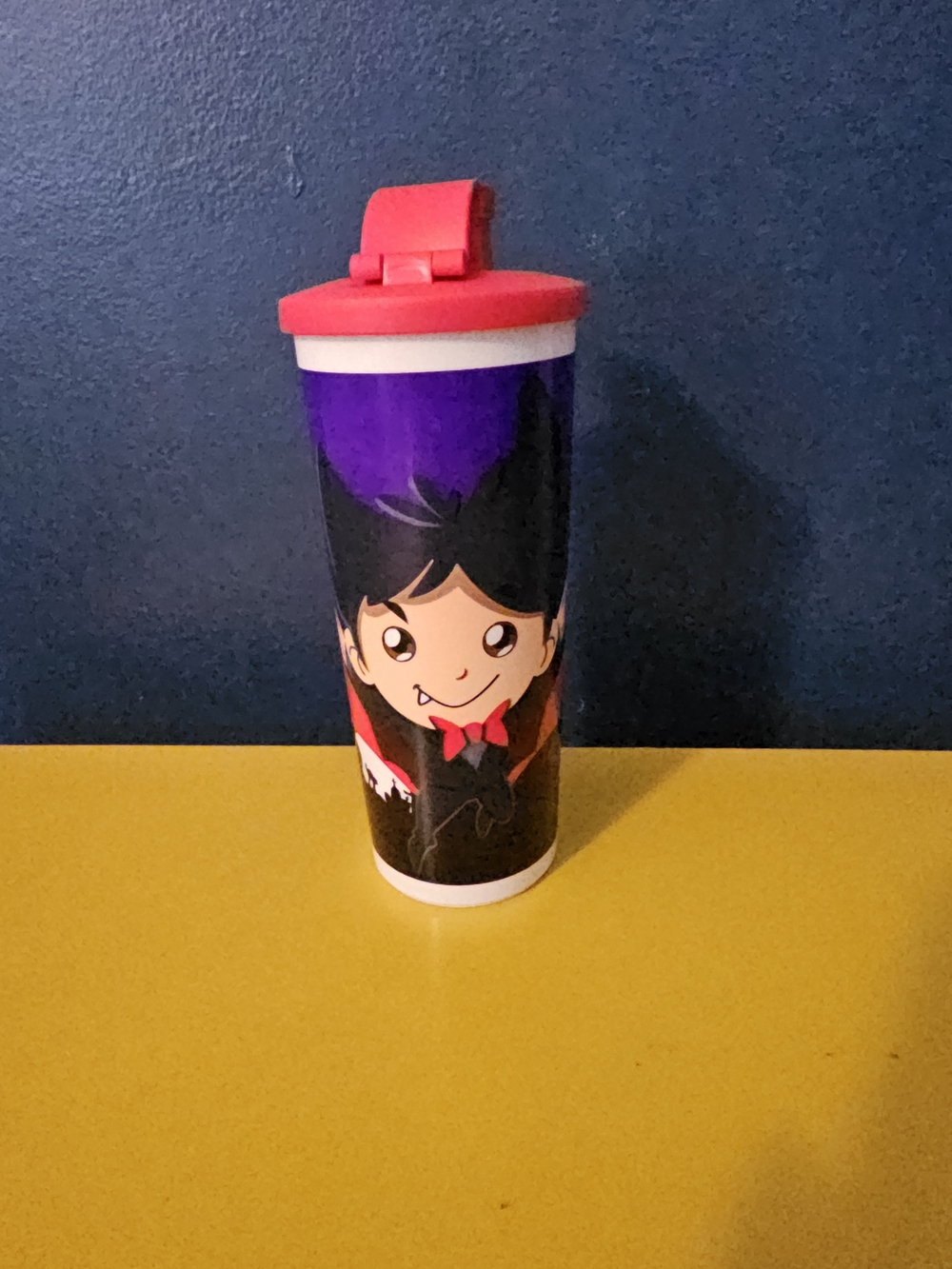 Kids Vampire Character Bath Cup - Pink Lid